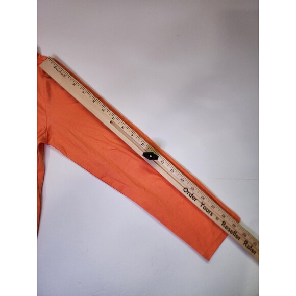 0.1 Algo Shirt Boys M (8-10) Orange Performance Top Collared Chest Pocket - Picture 3 of 9